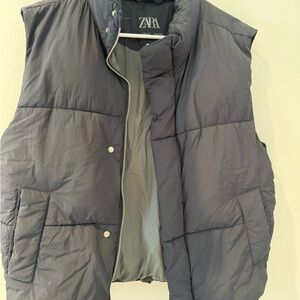 Zara Charcoal Quilted Vest